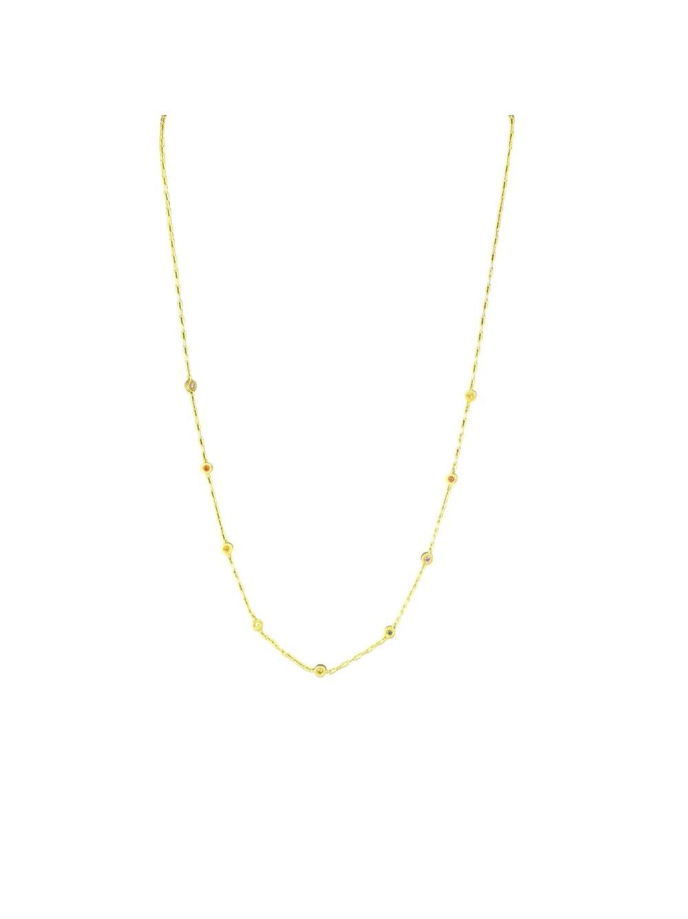 Madewell Gold Multicolor Beaded Chain Necklace - Picture 3 of 5